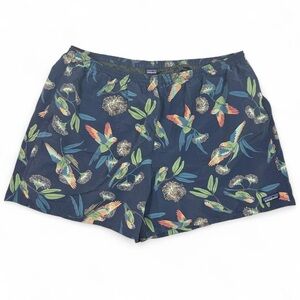 Patagonia Baggies Swim Shorts Men XXL Parrot Blue Navy Tropical Beach Resortwear